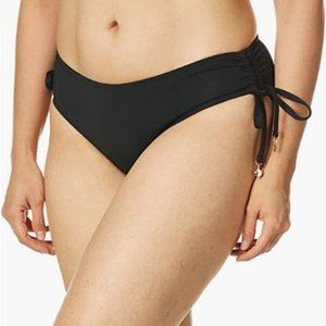 Anne Cole Women's Alex Solid Side Tie Adjustable Bikini Swim Bottom Black L